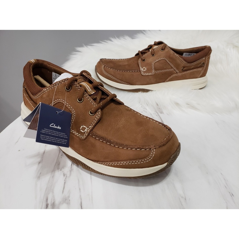 NEW‎ NO BOX SIZE 8 Clarks Men's Sailview Lace Beeswax 26176970 Nubuck boat shoes